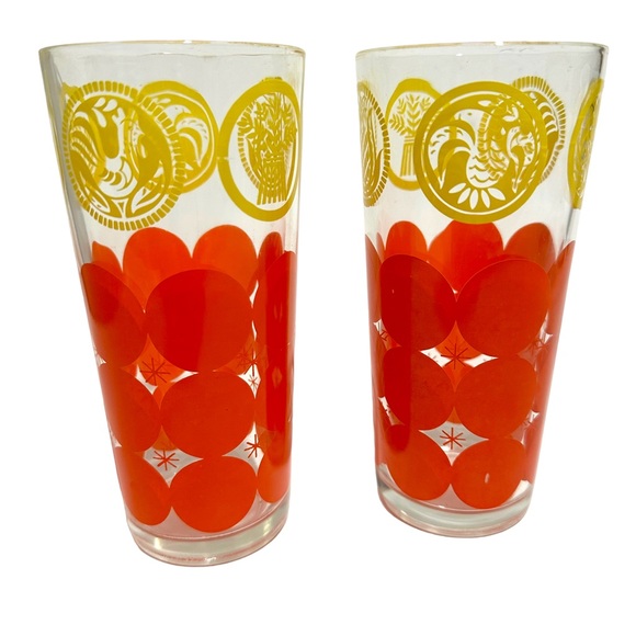 Retro Orange Polka Dot Glasses (2) - Picture 2 of 5